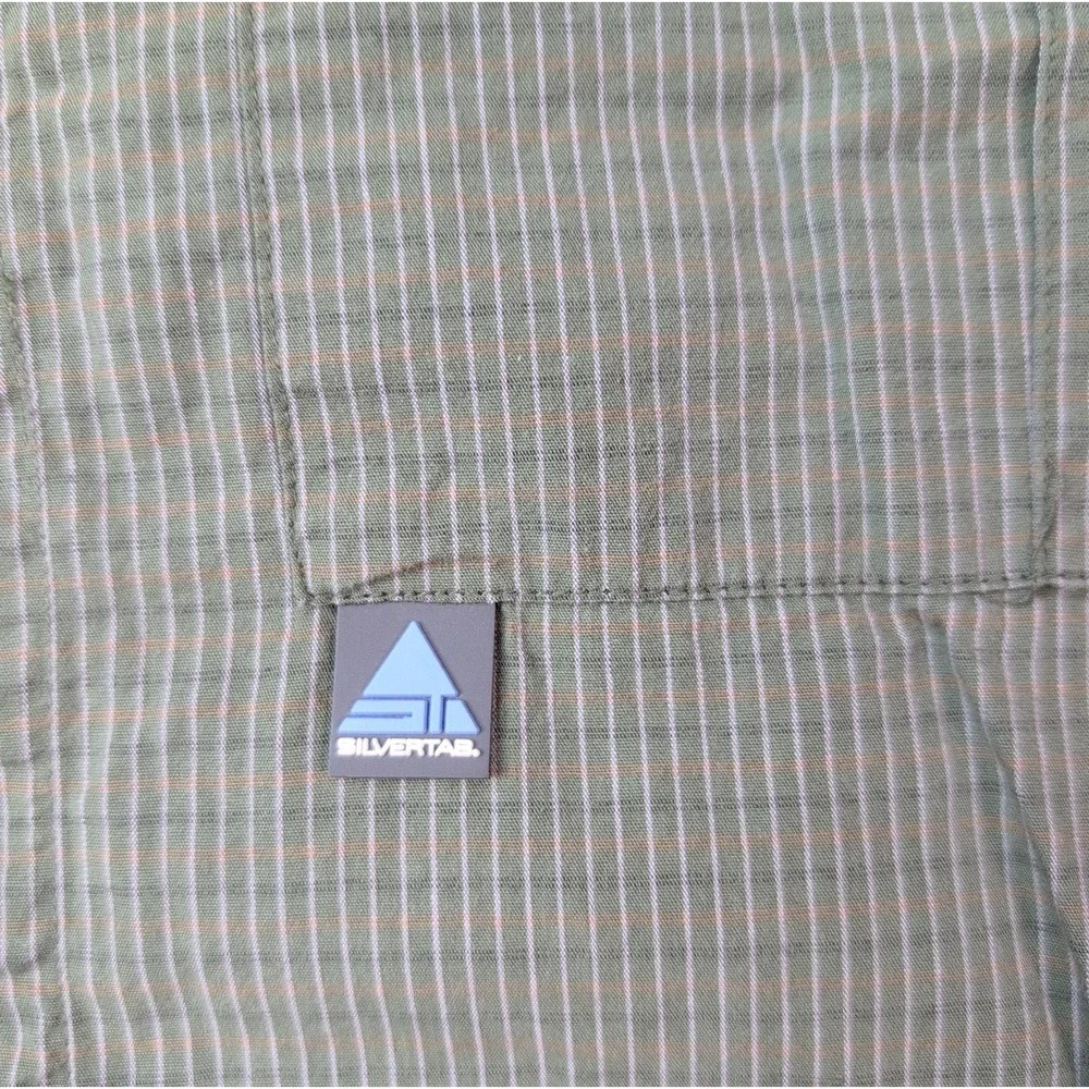 Vintage Levi's Silvertab Shirt Mens L Green Check Preppy Casual Button Up Y2K
